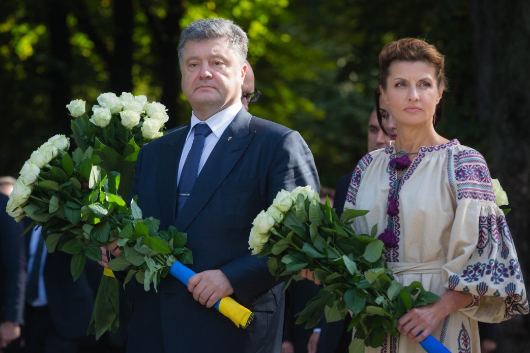 Президент и гетьман Украины Петро Порошенко  с женой Мариной