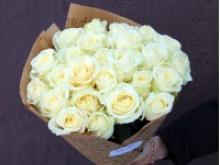 Белые розы. Букет из 60 роз. 